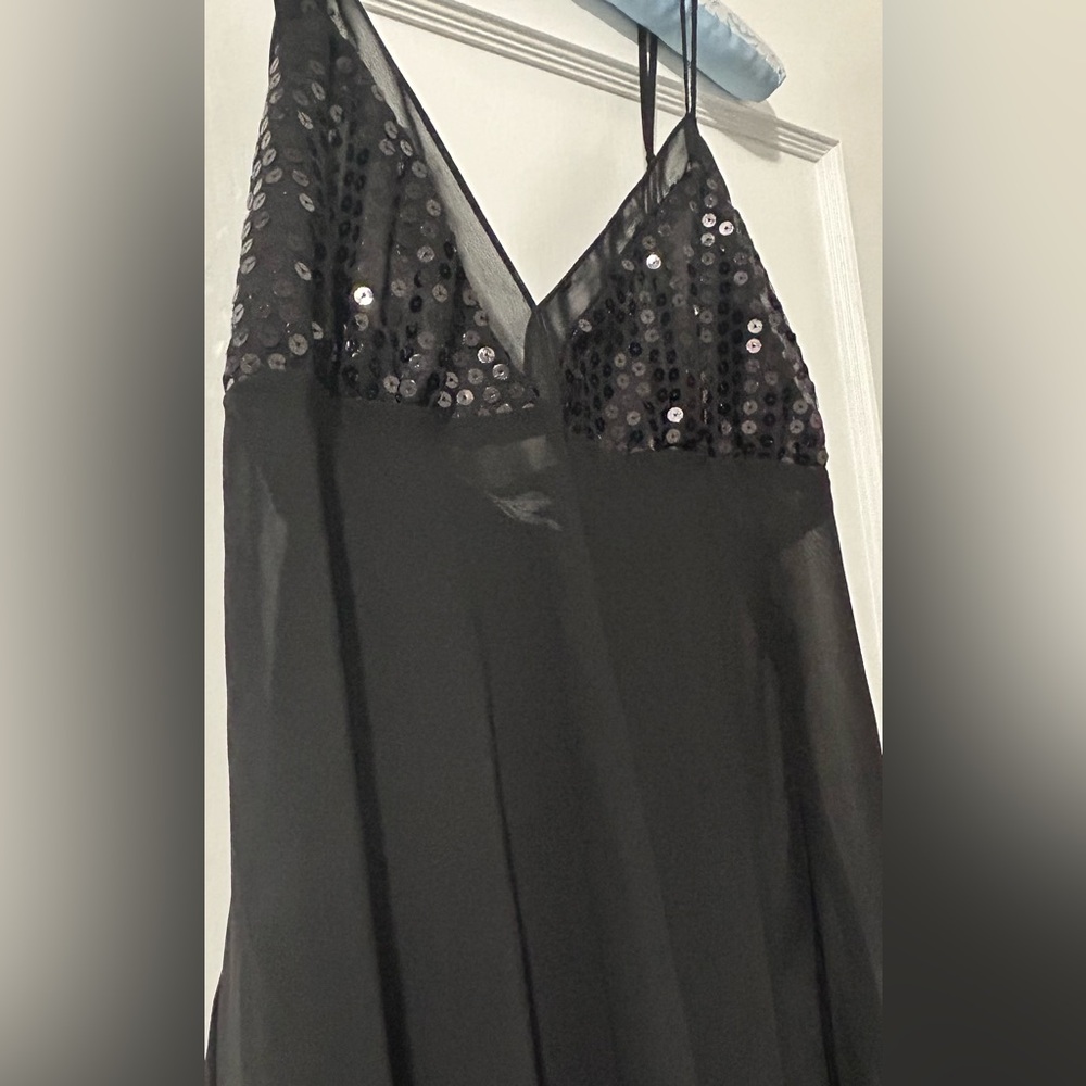 Vintage LAI Black Sheer & Sequin Lingerie Set Size Women’s Large